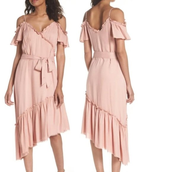 PAIGE Dresses & Skirts - PAIGE Aylin Sleeveless Asymmetrical Ruffle Dress S